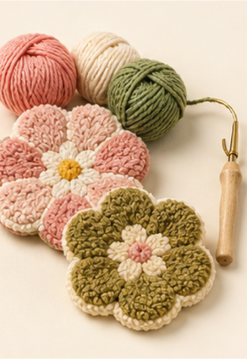 Tufted Flower Coaster Kit